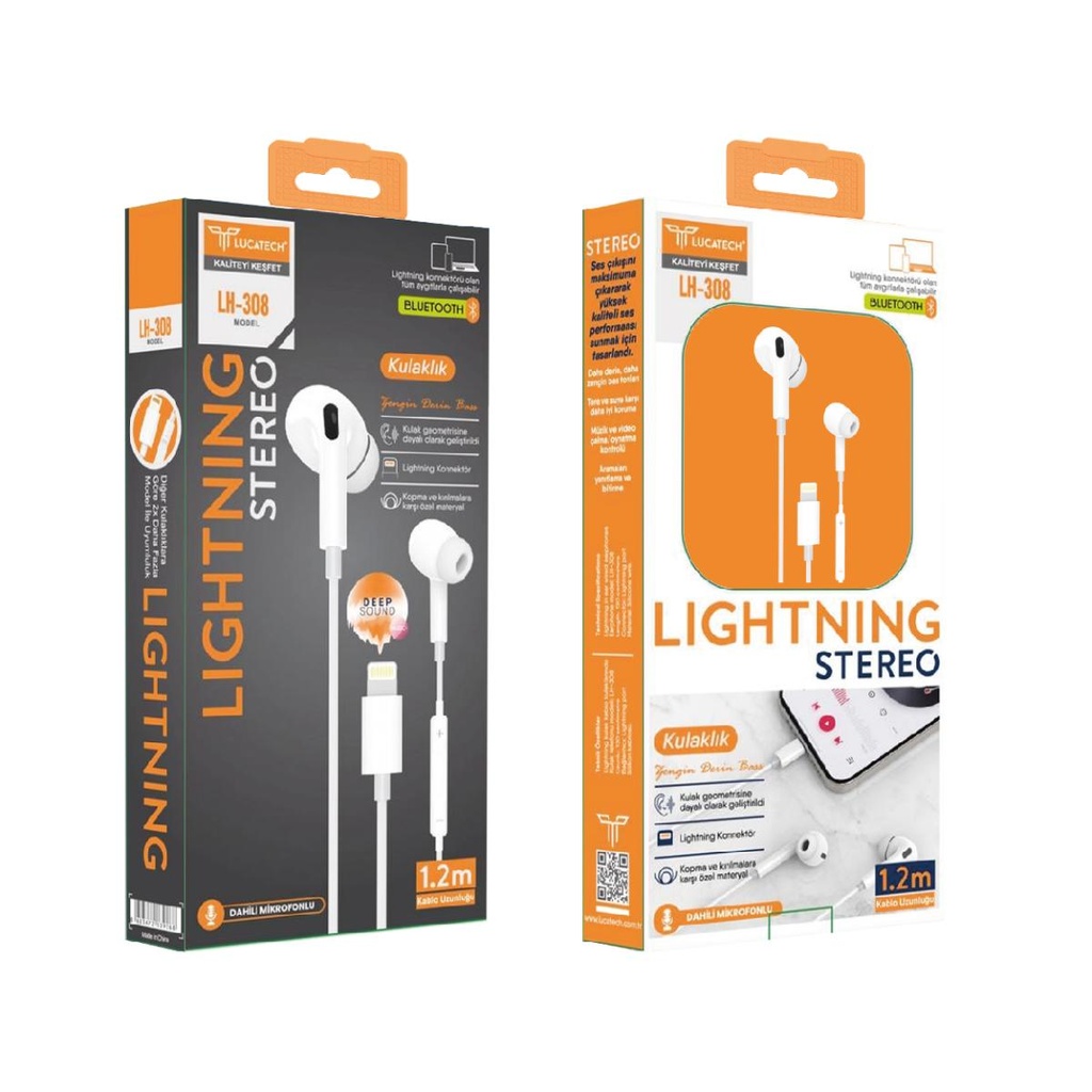 [LH-308] Lucatech LH-308 Lightning Stereo Kulaklık