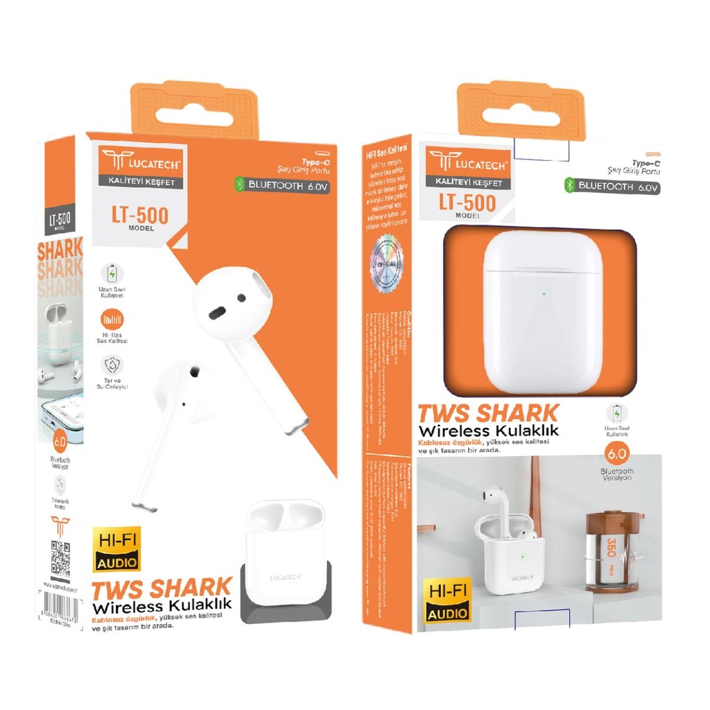 [LT-500] Lucatech LT-500 TWS SHARK Wireless Kulaklık