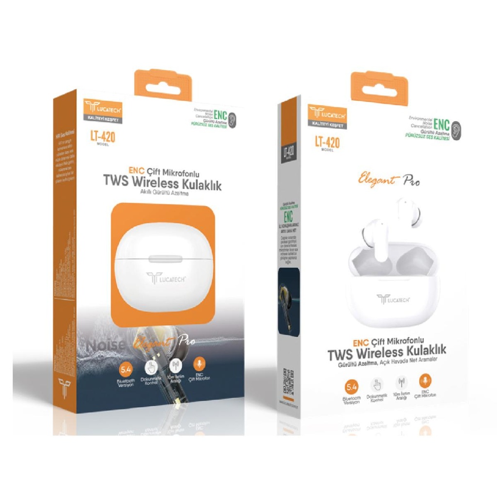 [LT-420] Lucatech LT-420 Elegant Pro ENC TWS Wireless Kulaklık