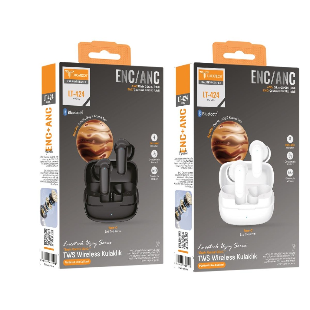 [LT-424] Lucatech LT-424 ENC/ANC Çipli Wireless Kulaklık