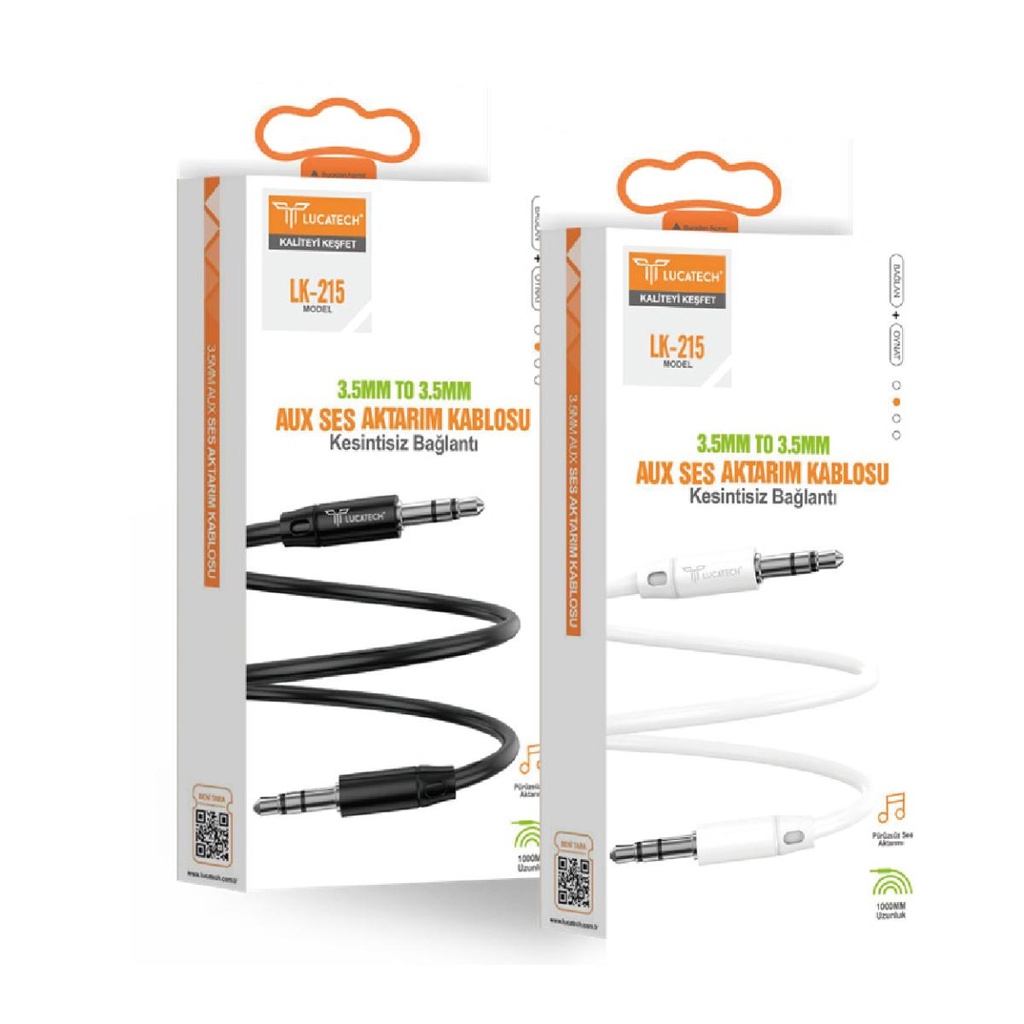 [LK-215] Lucatech LK-215 3.5mm Jack Aux Ses Kablosu