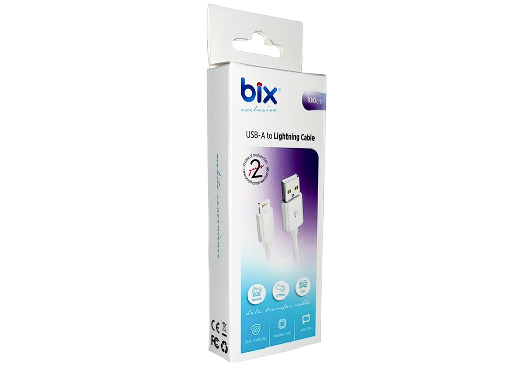 [37980] Bix BX-IP02C Lightning 1M Data Şarj Kablosu