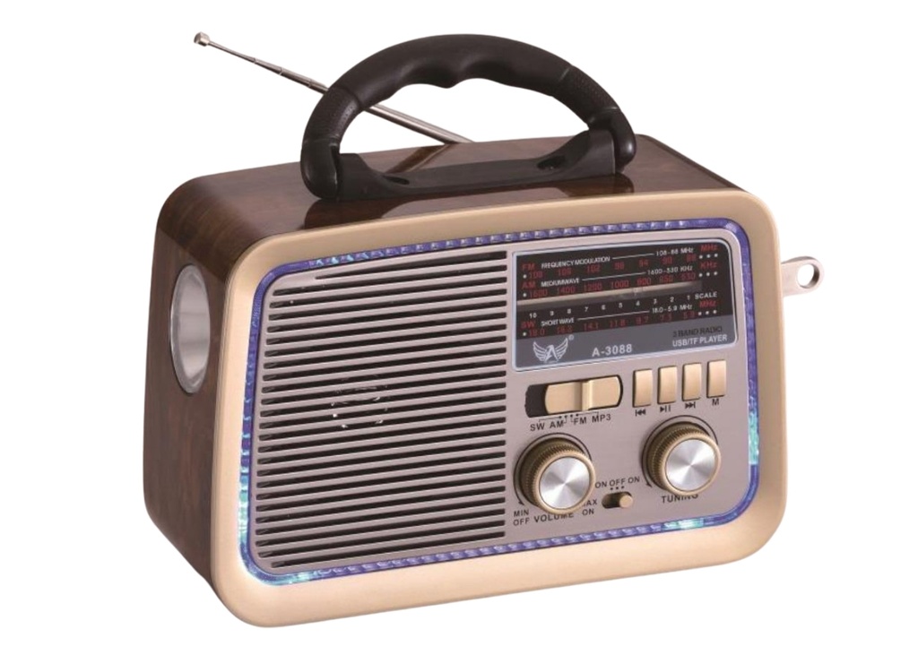 Dempower DP-785E Nostaljik Radyo Kahverengi Beyaz Model
