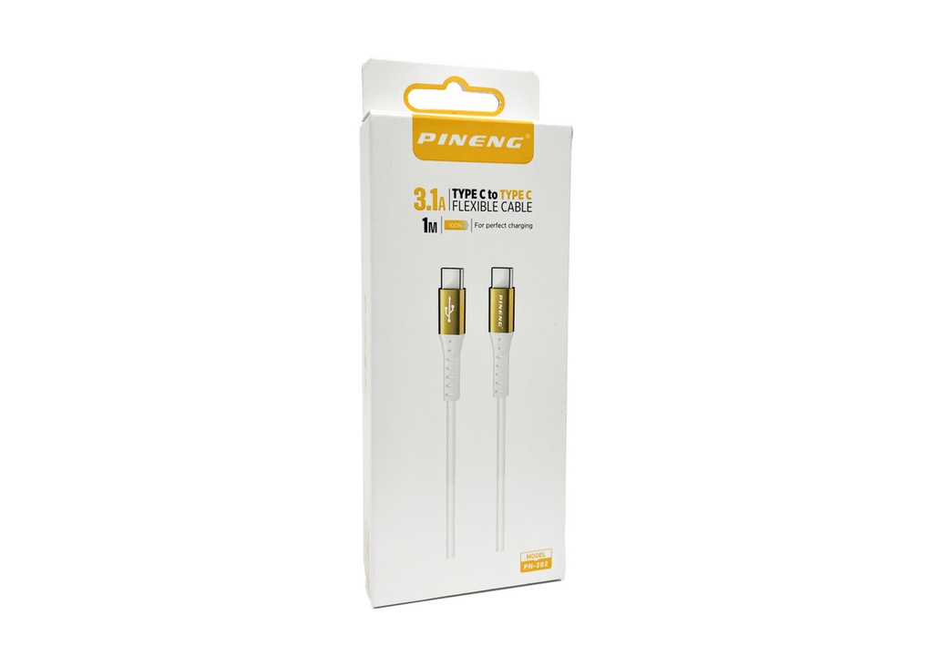[38943] Pineng PN-202 1M 3.1A Type-C to Type-C Data Şarj Kablosu