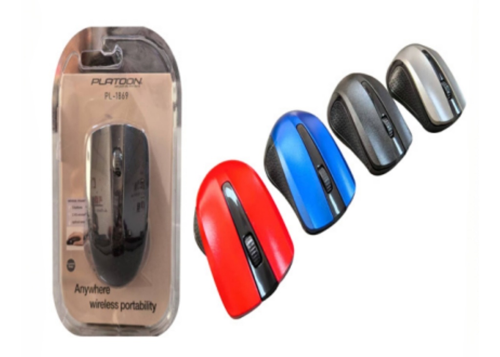 [40489] Platoon PL-1869 Usb Gri 2.4Ghz Kablosuz Mouse