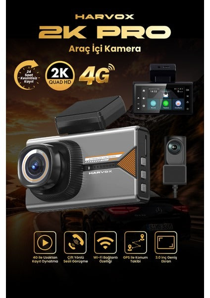 Fastycep Araç Içi Kamera 2k Hd Görüntü Araç Kamerası