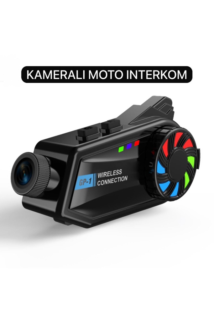 Fastycep Intercom Kameralı Motosiklet Bluetooth Kask Kulaklık Ses Kontrolü 1080p Video Kayıt Videolu Interkom