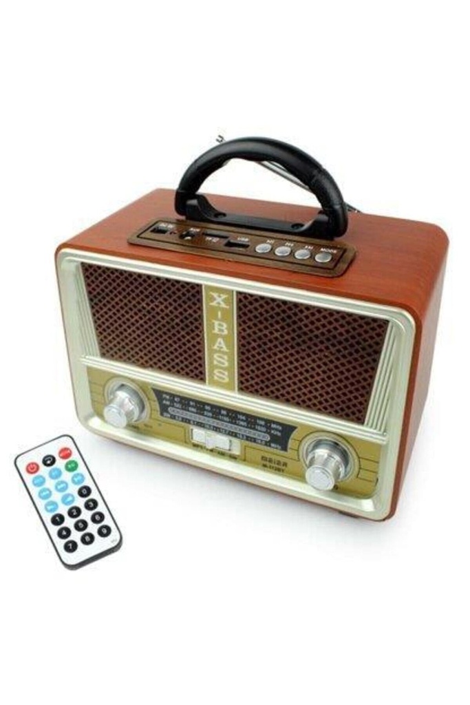 Fastycep Meier M-112bt Nostaljik Ahşap Retro Radyo Bluetooth Fm Sd Aux Usb