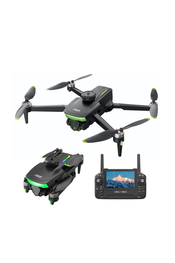 Fastycep Fırçasız Motorlu Katlanabilir Kamera Drone 480P Çift Kamera, WiFi FPV, 360° Engel Algılama, 2 Batarya