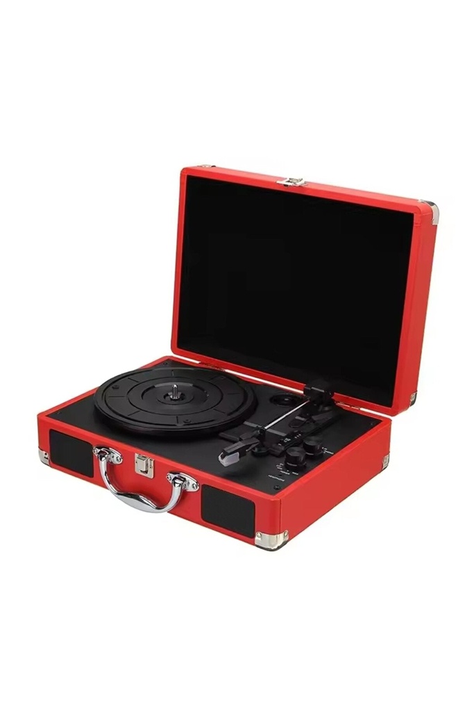 Fastycep Taşınabilir Çantalı Retro Bluetooth Hoparlörlü Pikap Radyo Ses Kayıt Usb Mp3 33/45/78 Plak Çalar