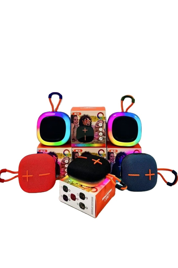 Fastycep Mini Taşınabilir Bluetooth Hoparlör | RGB LED Işıklı | Dahili Mikrofonlu | Güçlü Ses Performansı