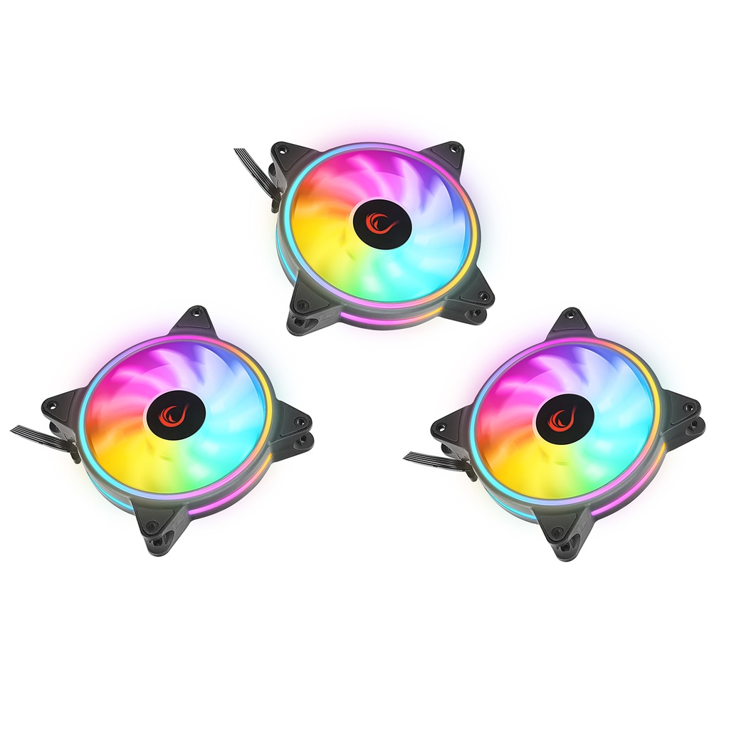 [40640] Rampage COOLWIND F3 3*12cm ARGB Fan + Kumanda 1200RPM Gaming Oyuncu Kasa Fan Kiti
