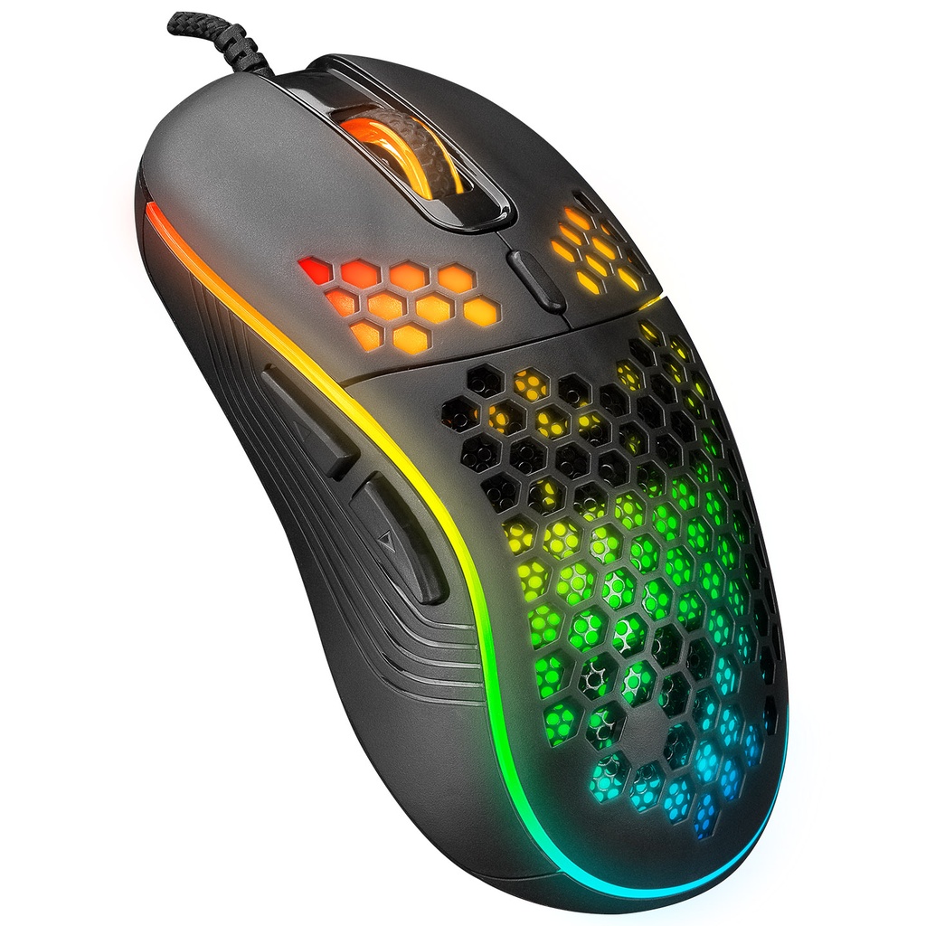 [39823] Everest SM-G66 X-HOLE Usb Siyah 7D Optik 8000dpi LED Işıklı Gaming Oyuncu Mouse