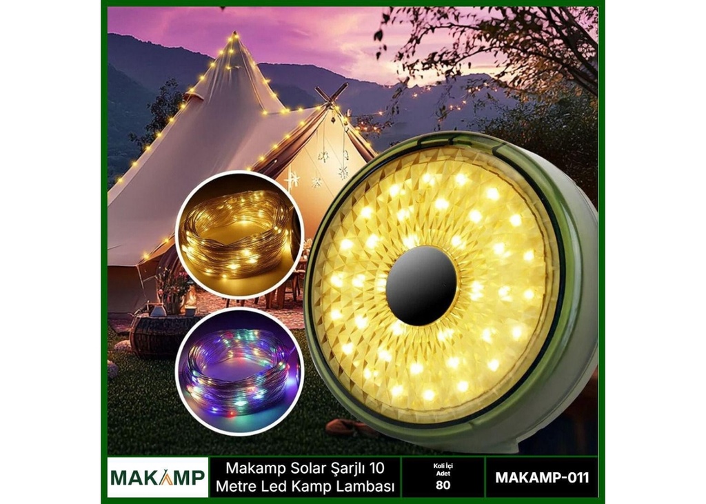 [41452] Makamp MAKAMP-011 Solar Şarjlı 10 Metre Lamba