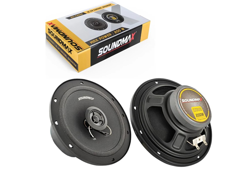[39437] SoundMax SX-CX602 200W 16Cm Coaxial Oto Speaker