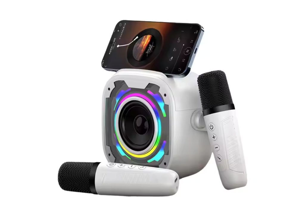 [39854] Platoon PL-4622 BT+TF+USB+AUX TYPE-C Girişli Telefon Standlı Tek Mikrofonlu Işıklı Bluetooth Speaker (V11)