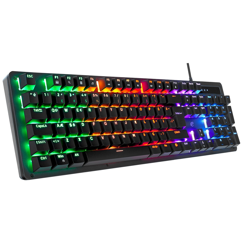 [40585] Acer eMachines EAK104 Siyah USB RGB Backlight RED SWITCH Mekanik Q 104 Tuşlu Gaming Klavye