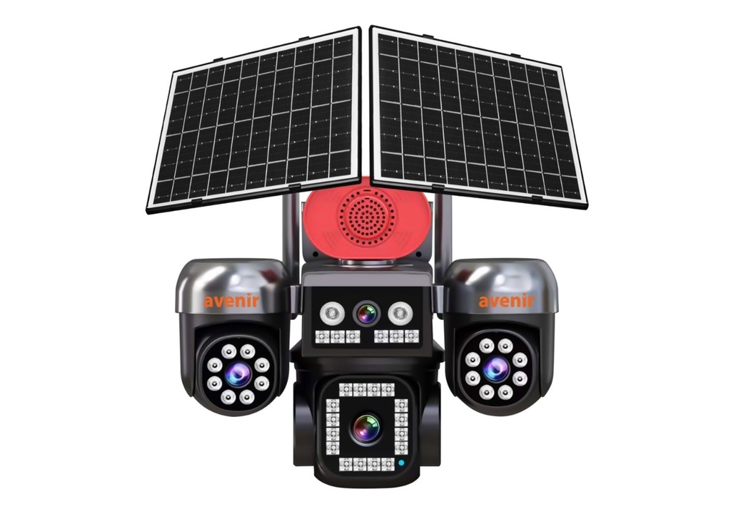 [41191] Avenir AV-S446 4 KAMERALI 3 PTZLİ 12MP GÜNEŞ ENERJİLİ AKILLI KAMERA