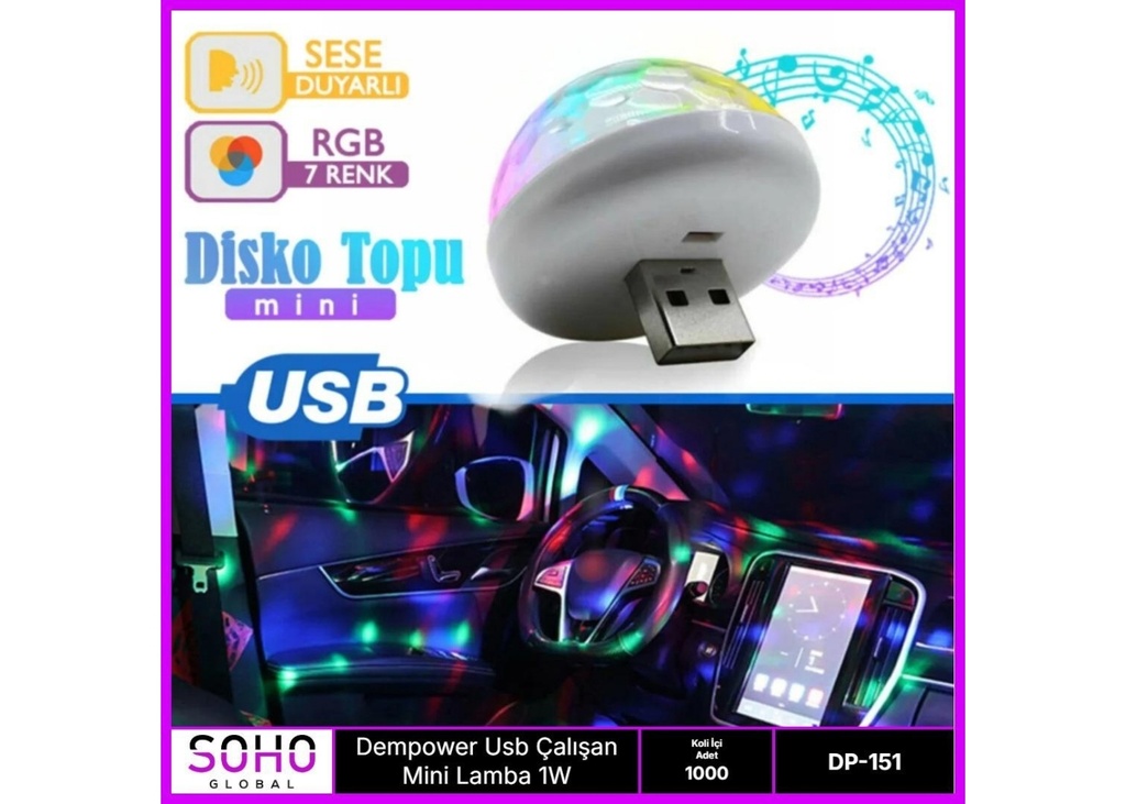 [41185] Dempower DP-151 Usb Girişli Mini Led Aydınlatma
