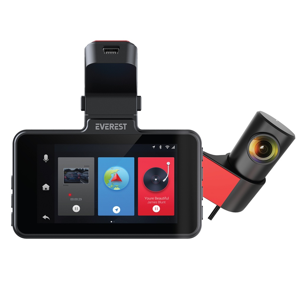 [42549] Everest CAR15 3.0 IPS Ekran 1080P+720P 120°Geniş Açı G-Sensor+ Wifi 64GB TF Kartılı Araç Ön Ve Arka Kamerası Everest