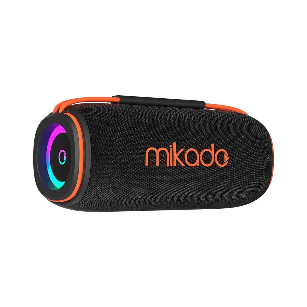 [41531] Mikado MD-33BT Siyah IPX6 60W RGB Işıklı 7200mAh TF KART+USB Destekli Bluetooth Hoparlör