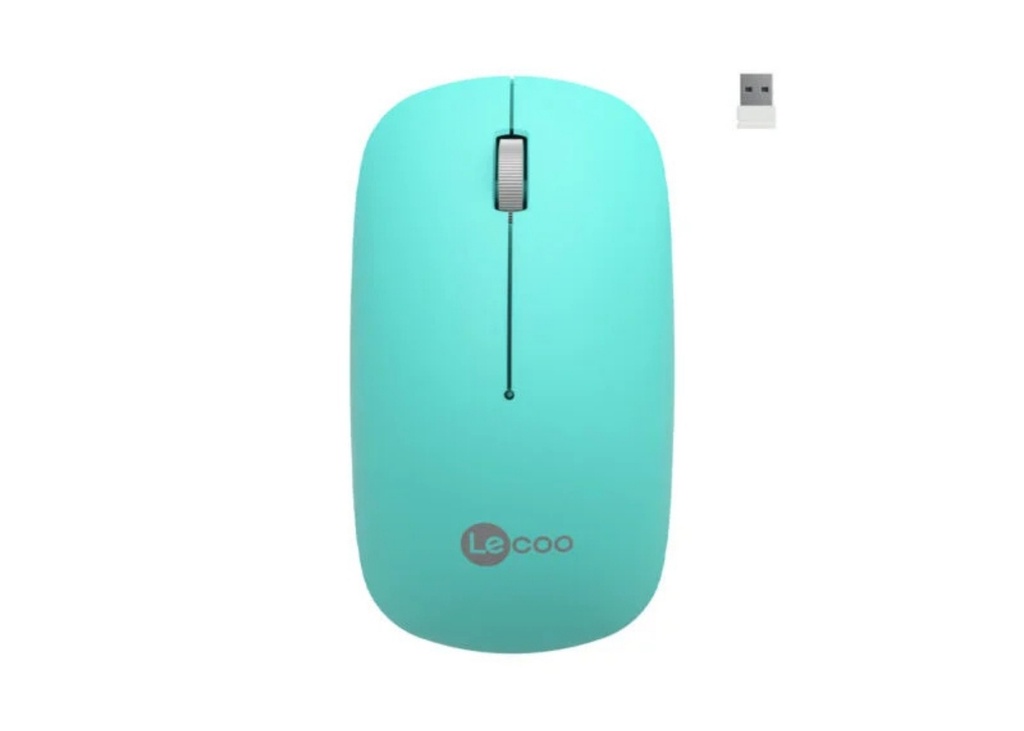 [40839] Lecoo WS214 Kablosuz 1200DPI 3 Tuşlu Optik Mouse Turkuaz