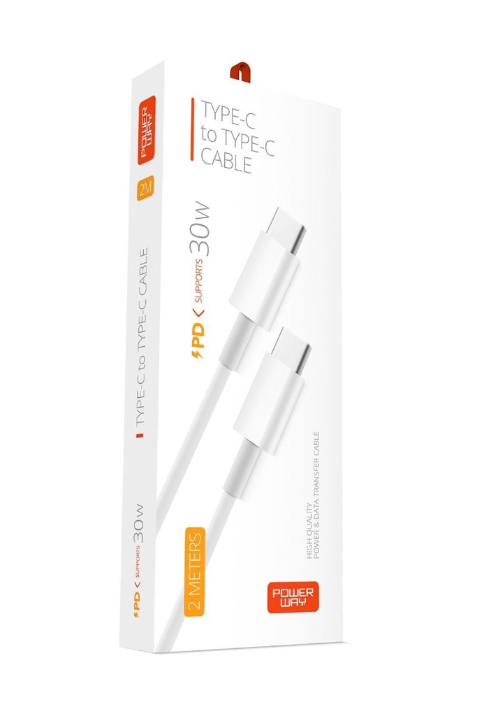 [PD32] POWERWAY PD32 2 METRE TYPE USB C-C KABLO