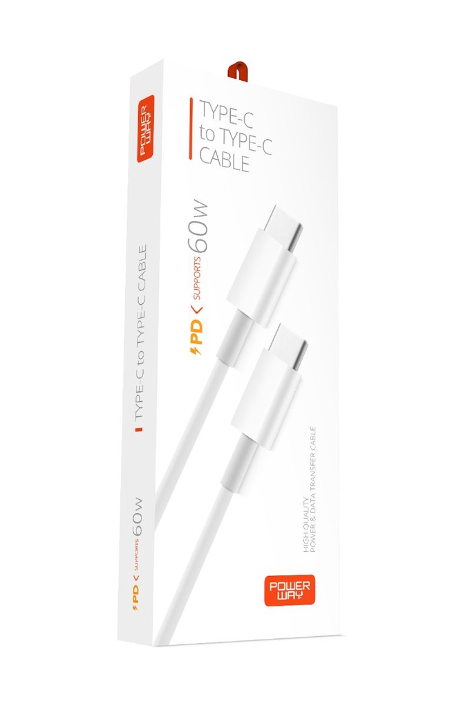 [PD60] Powerway PD60 TYPE-C PD 60W Süper Hızlı Şarj Ve Veri Aktarım Kablosu