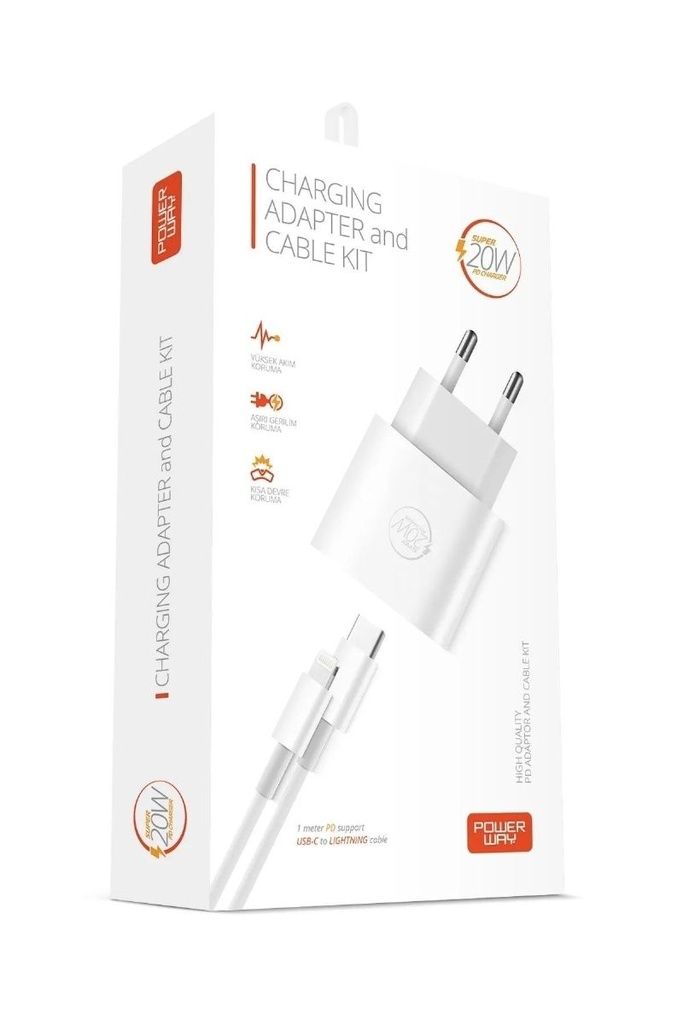 [RXS20] Powerway RXS20 iPhone 20W USB-C Şarj Seti