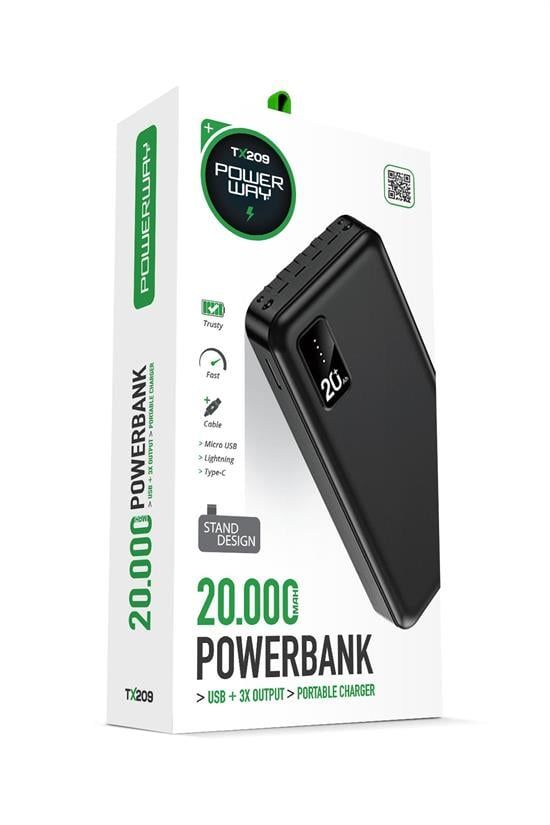 [Delivery_007] POWERWAY TX209 20000 AM DG EKS KAB (SİYAH)