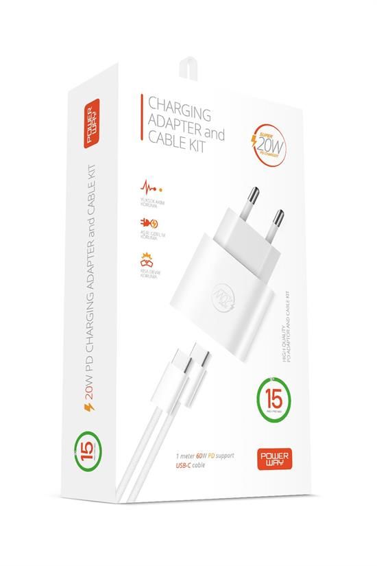[Delivery_007] RXS27 IPHONE USB C-C PD20W ŞARJ SETİ