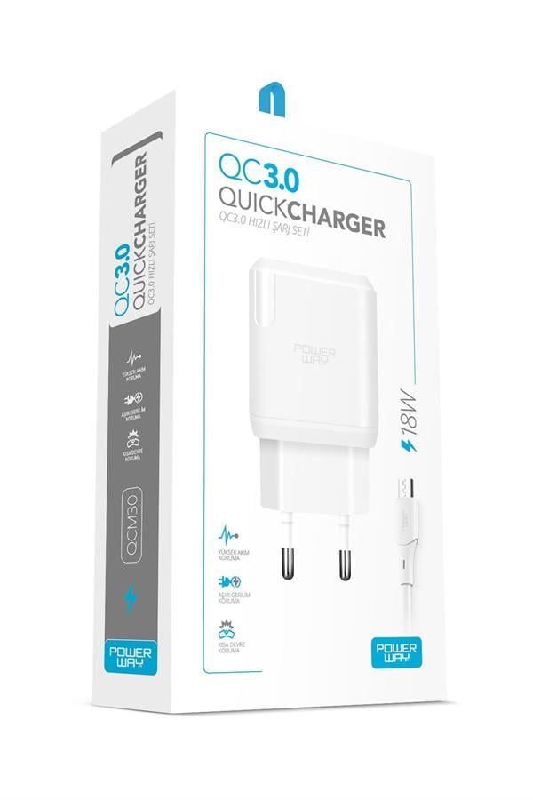 [Delivery_007] QCM30 SAMSUNG (QC 3.0) 18W HIZLI ŞARJ SETİ