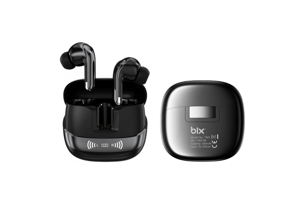[Delivery_007] Bix TWX Soundcraft ANC ENC Bluetooth 5.4 TWS Kablosuz Kulaklık Siyah