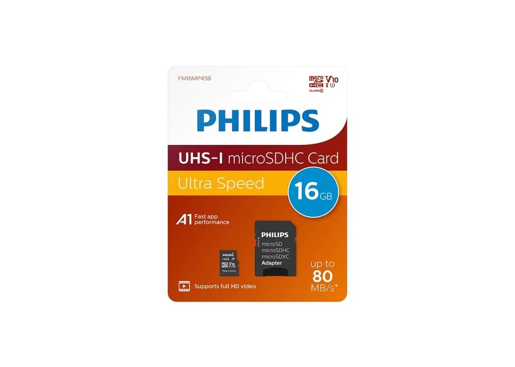 [Delivery_007] Philips Ultra Speed 16 GB UHS-I U1 Class 10 V10 SD Adaptörlü MicroSDXC Kart
