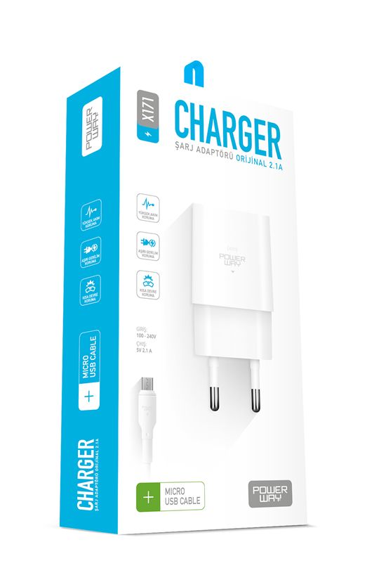 [X171] Powerway X171 Samsung 2100mAh Şarj Seti