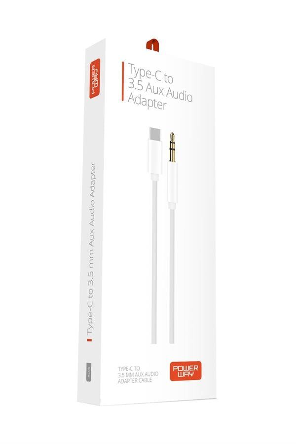 [AC06] Powerway AC06 Type-C to 3.5mm Erkek AUX Dönüştürücü AUX Çevirici