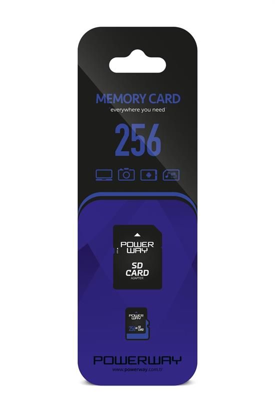 [256 GB MICRO] Powerway 256 GB Micro SD Hafıza Kartı Class 10 Adaptör Dahil (8699931331318)