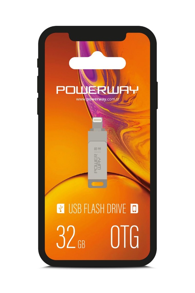 [32 OTG İPHONE] POWERWAY 32 GB İPHONE OTG FLASH BELLEK