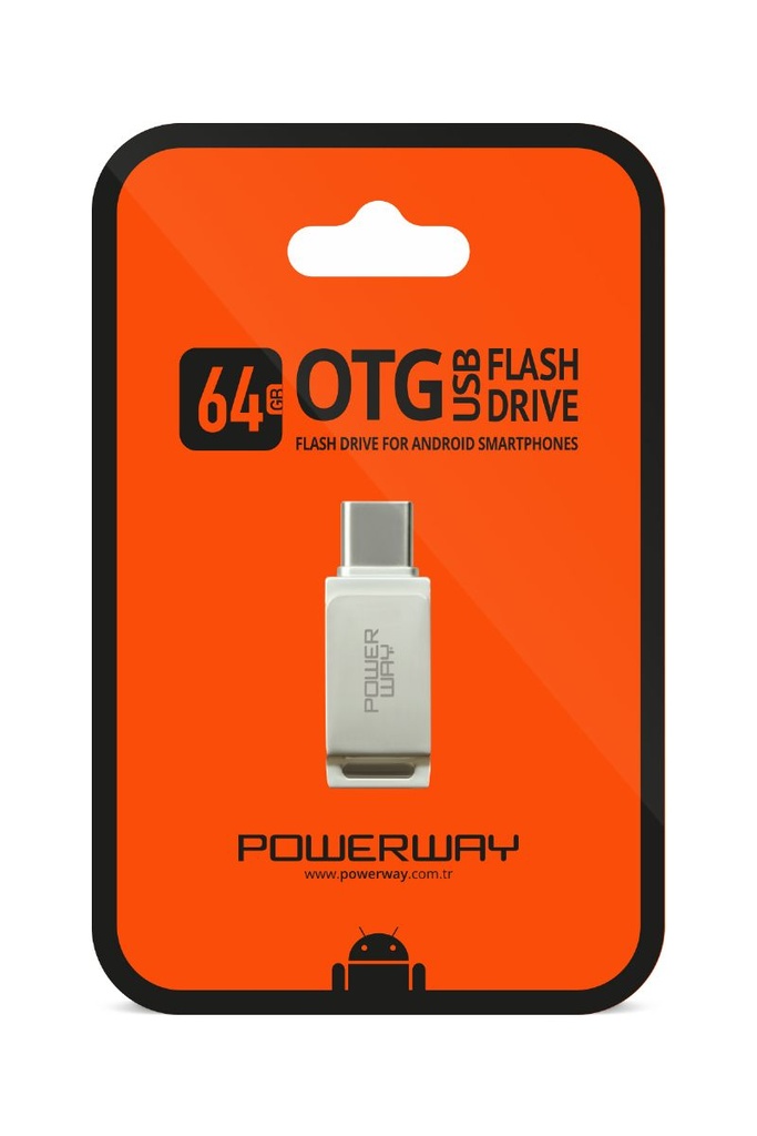 [64 GB ELT MICRO] POWERWAY 64 GB TYPE-C OTG FLASH BELLEK (8699931326079)