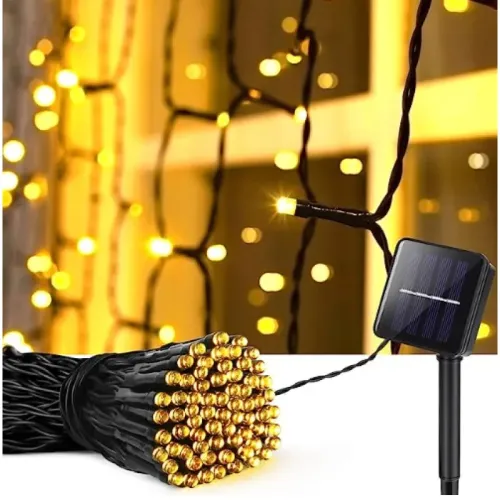 10m 100 LED Pilli 2 Kademeli RGB Işık Siyah Kablo