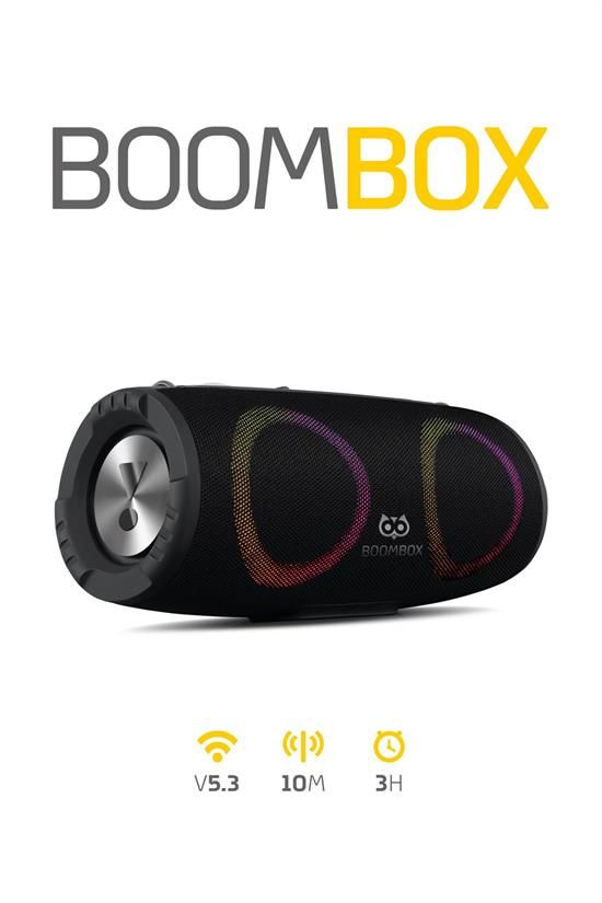 [BOOMBOX] BoomBox 30W Çift Bass Usb Hafıza Kartı Aux  Led Işıklı Bluetooth Hoparlör Hi-Fi Ses Bombası