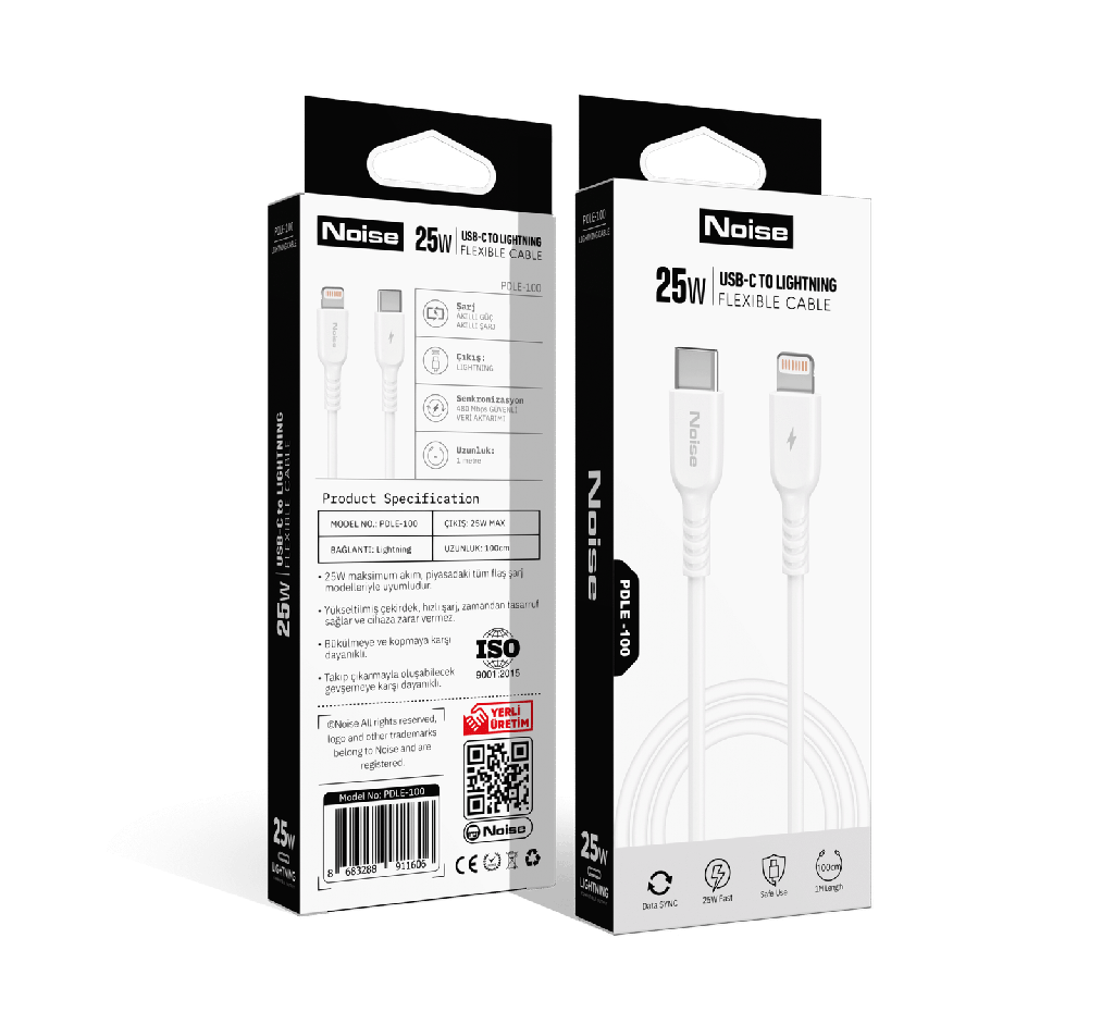 [PDLE100] Type-C to Apple Lightning  şarj kablosu 100cm