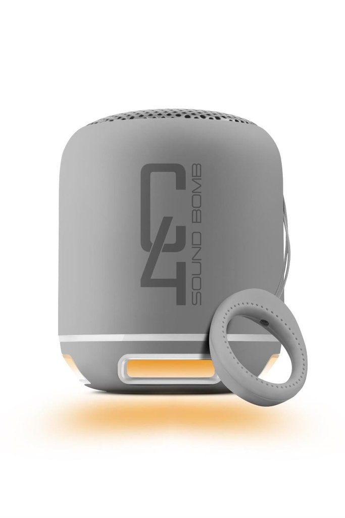 [C4] Powerway C4 Bluetooth Hoparlör Sese Duyarlı LED Işık (GÜMÜŞ)