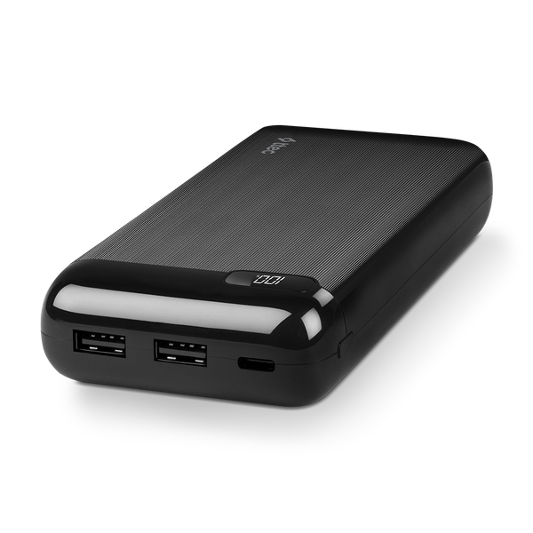 ttec 2BB184S PowerSlim LCD 20.000 mAh Taşınabilir Şarj Aleti / Powerbank USB-C Giriş/Çıkış Siyah