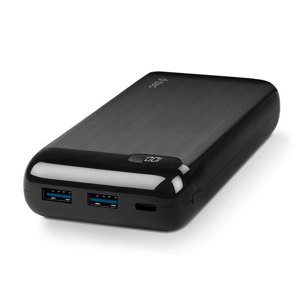 2BB186S ttec PowerSlim Pro LCD 20.000 mAh PD 20W Taşınabilir Şarj Aleti / Powerbank USB-C Giriş/Çıkış Siyah