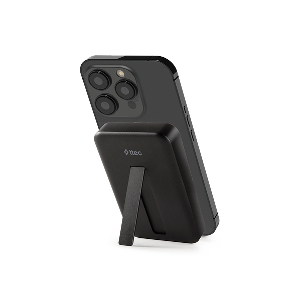 2BB227S ttec ReCharger Pro M 10.000mAh Qi2/MagSafe Özellikli 15W iPhone/Android Stantlı Kablosuz Taşınabilir Hızlı Şarj Aleti/Powerbank - 2BB227 