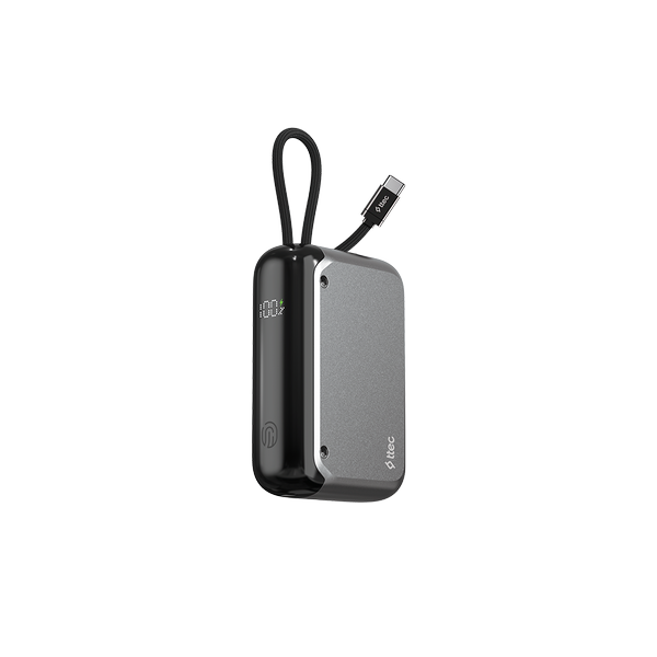 2BB228UG ttec ReCharger LCD 10.000mAh PD 30W USB-C Dahili Kablolu Taşınabilir Hızlı Şarj Aleti/Powerbank- 2BB228 