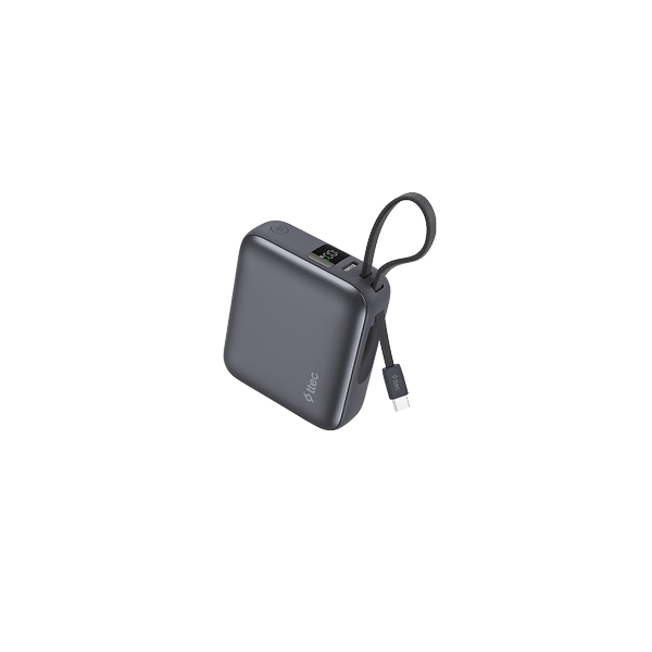 2BB232GR ttec ReCharger Mini LCD 10.000mAh PD 35W USB-C Dahili Kablolu Taşınabilir Hızlı Şarj Aleti/Powerbank - 2BB232GR 