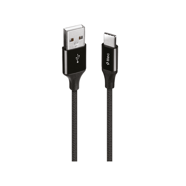 [2DK23S] 2DK23S ttec AlumiCable XL USB-A - USB-C Şarj Kablosu 2mt. Siyah