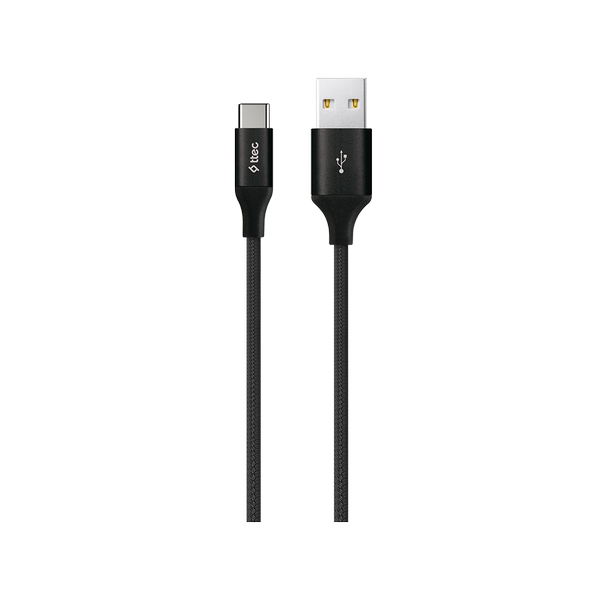 2DK24S ttec AlumiCable XXL USB-A -USB-C Şarj Kablosu 3mt. Siyah